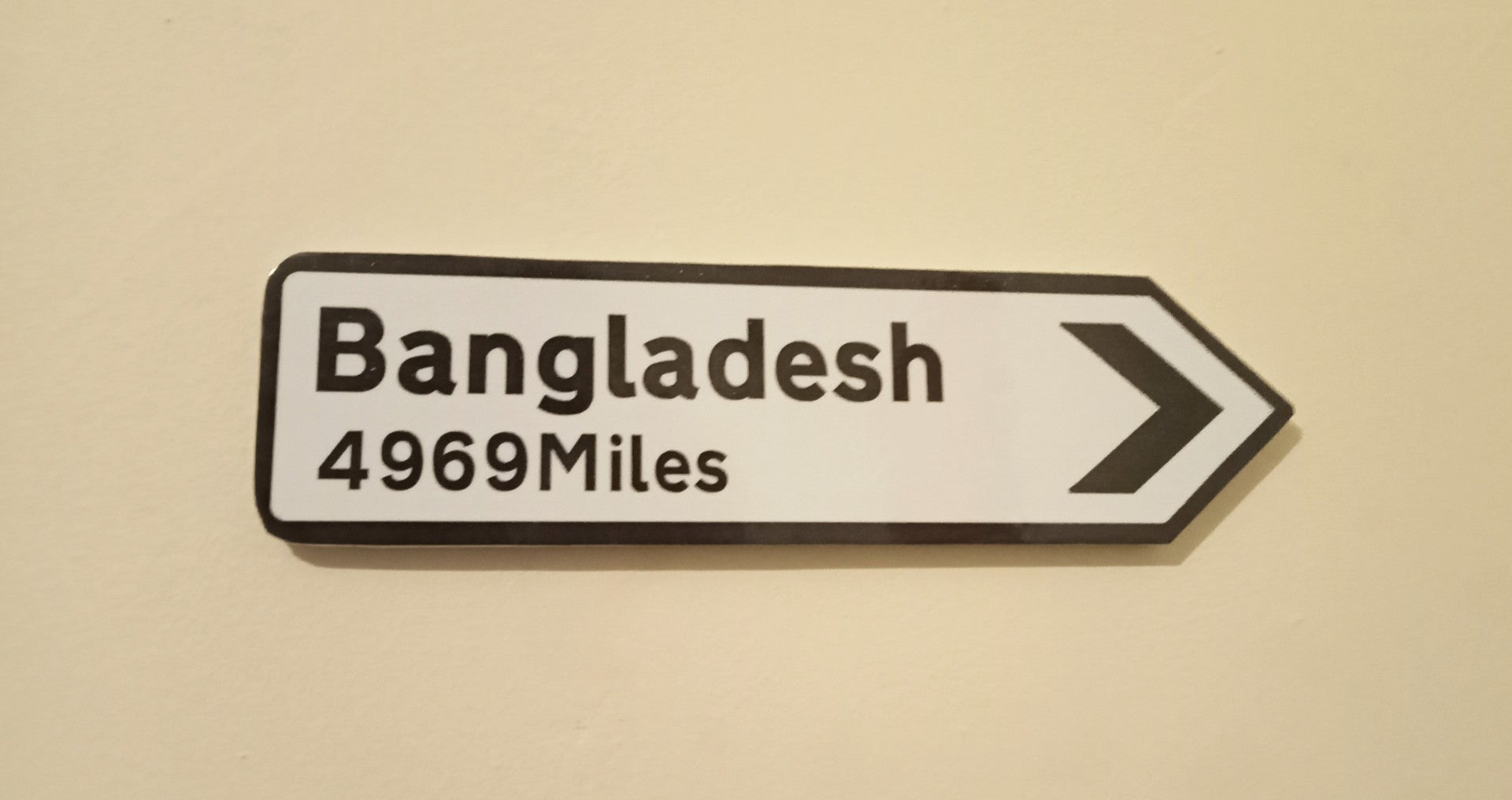 X- Bangladesh Distance Fridge Magnet/ Sign