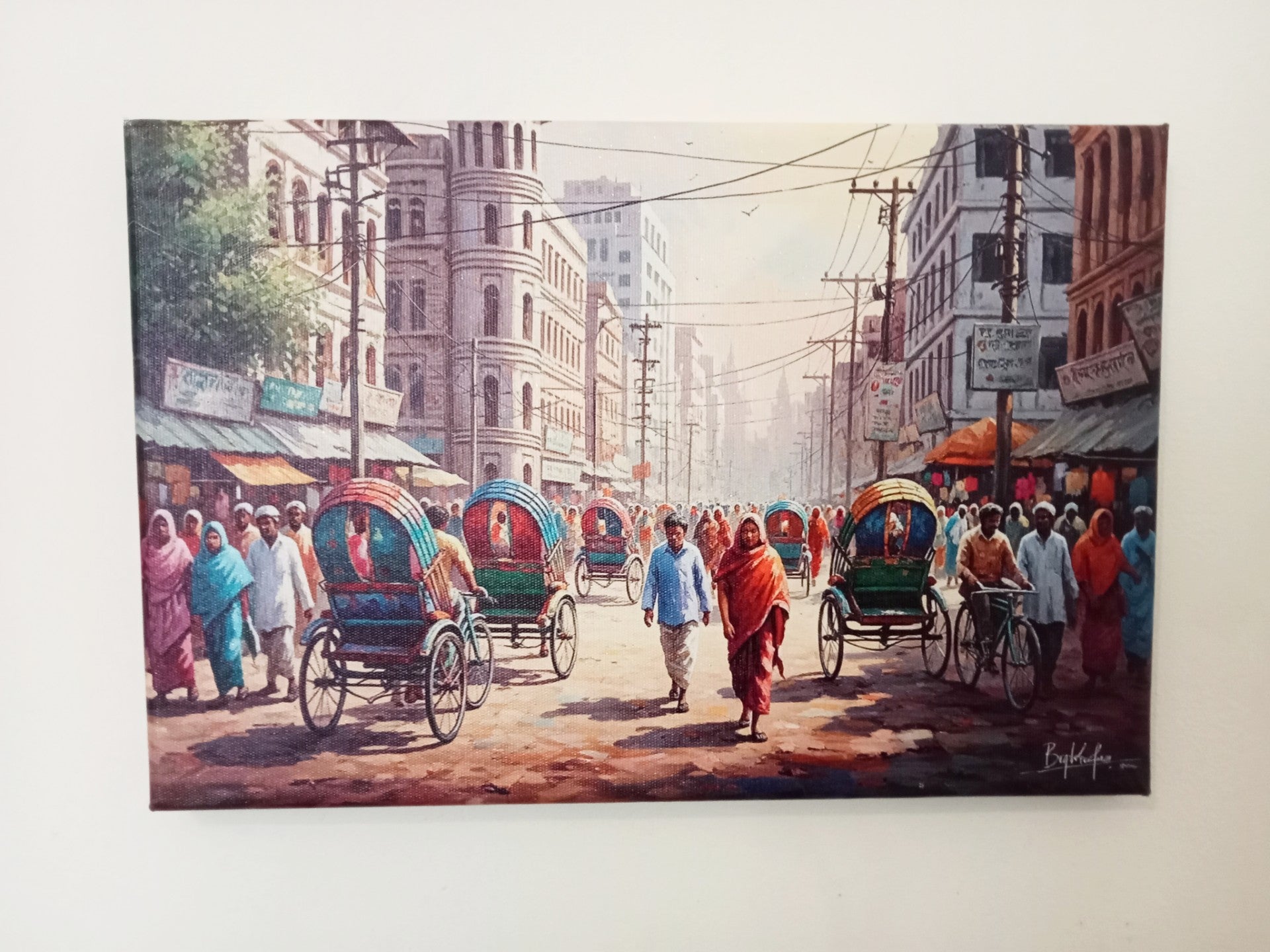 Bangladesh Street Scene Canvas Print