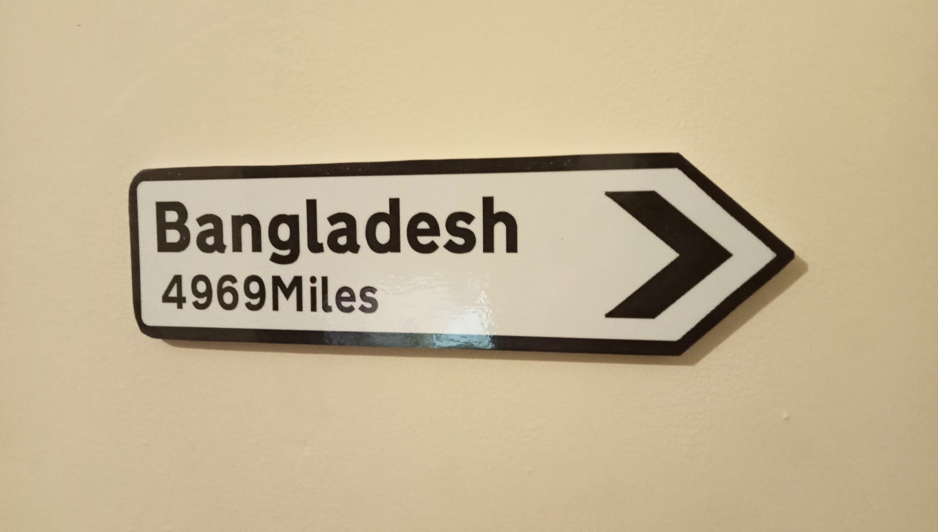 X- Bangladesh Distance Fridge Magnet/ Sign