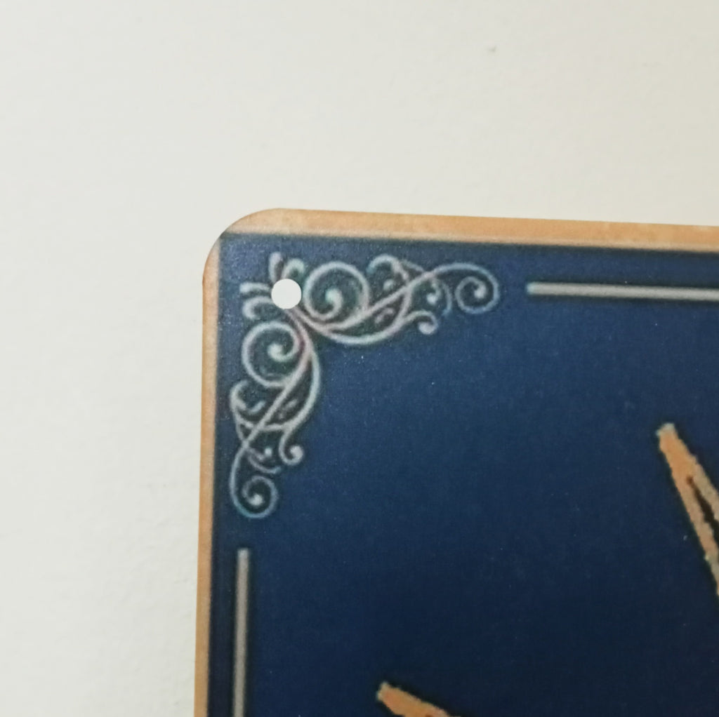 Golden Blue Bangladesh Wall Clock