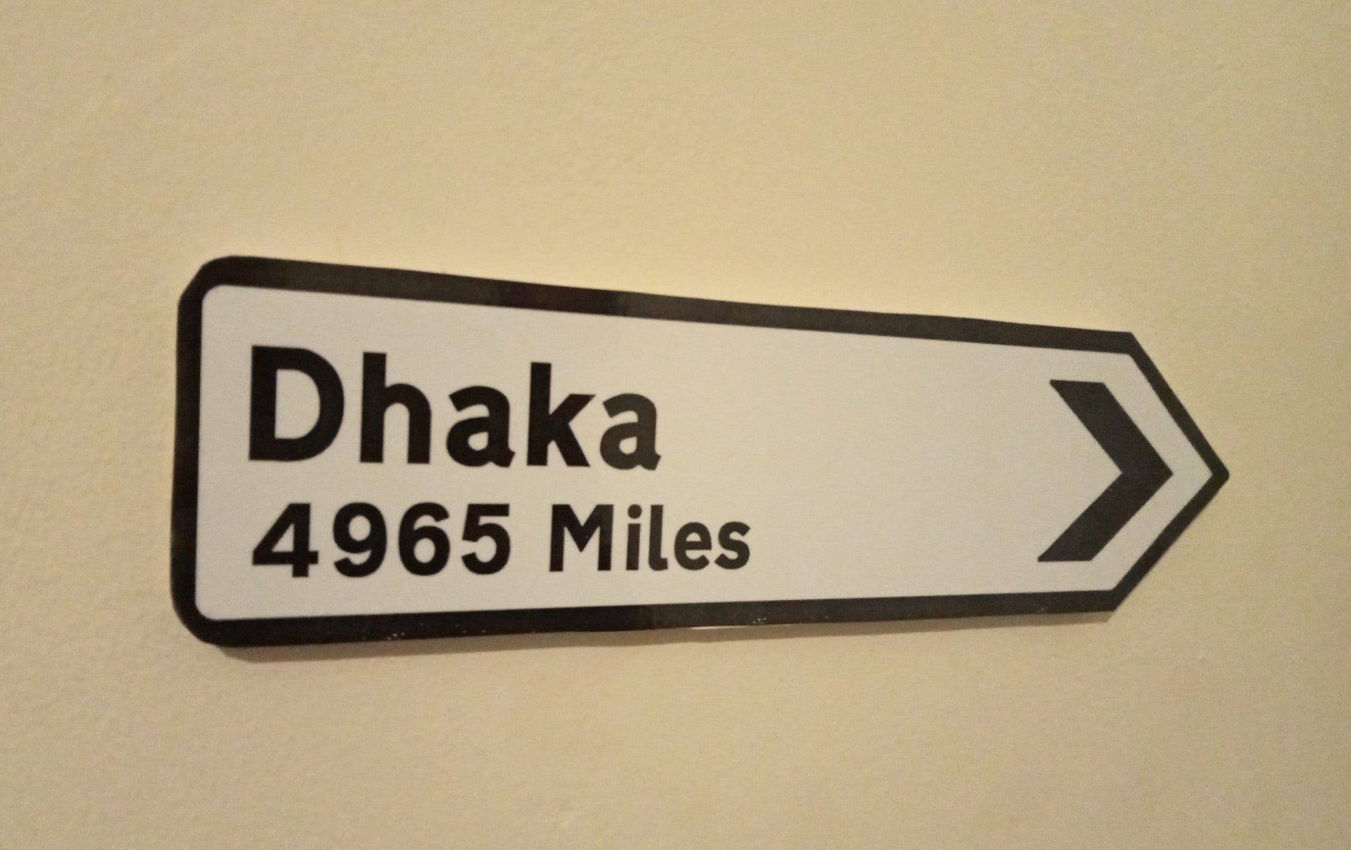 Dhaka Distance Fridge Magnet/Sign