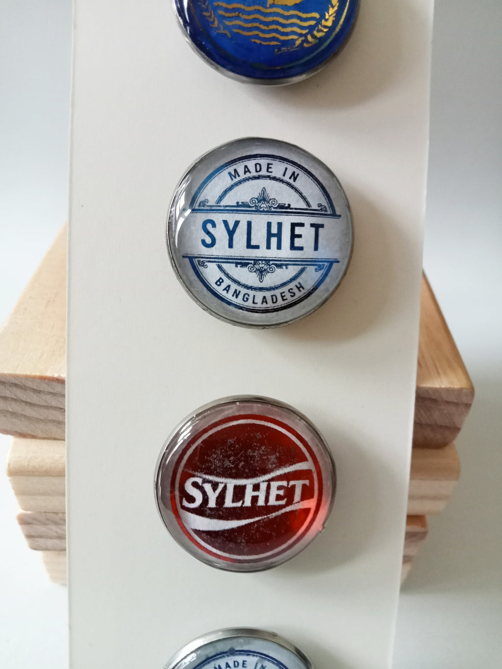 Bangladesh Round Fridge Magnets- Set of 4