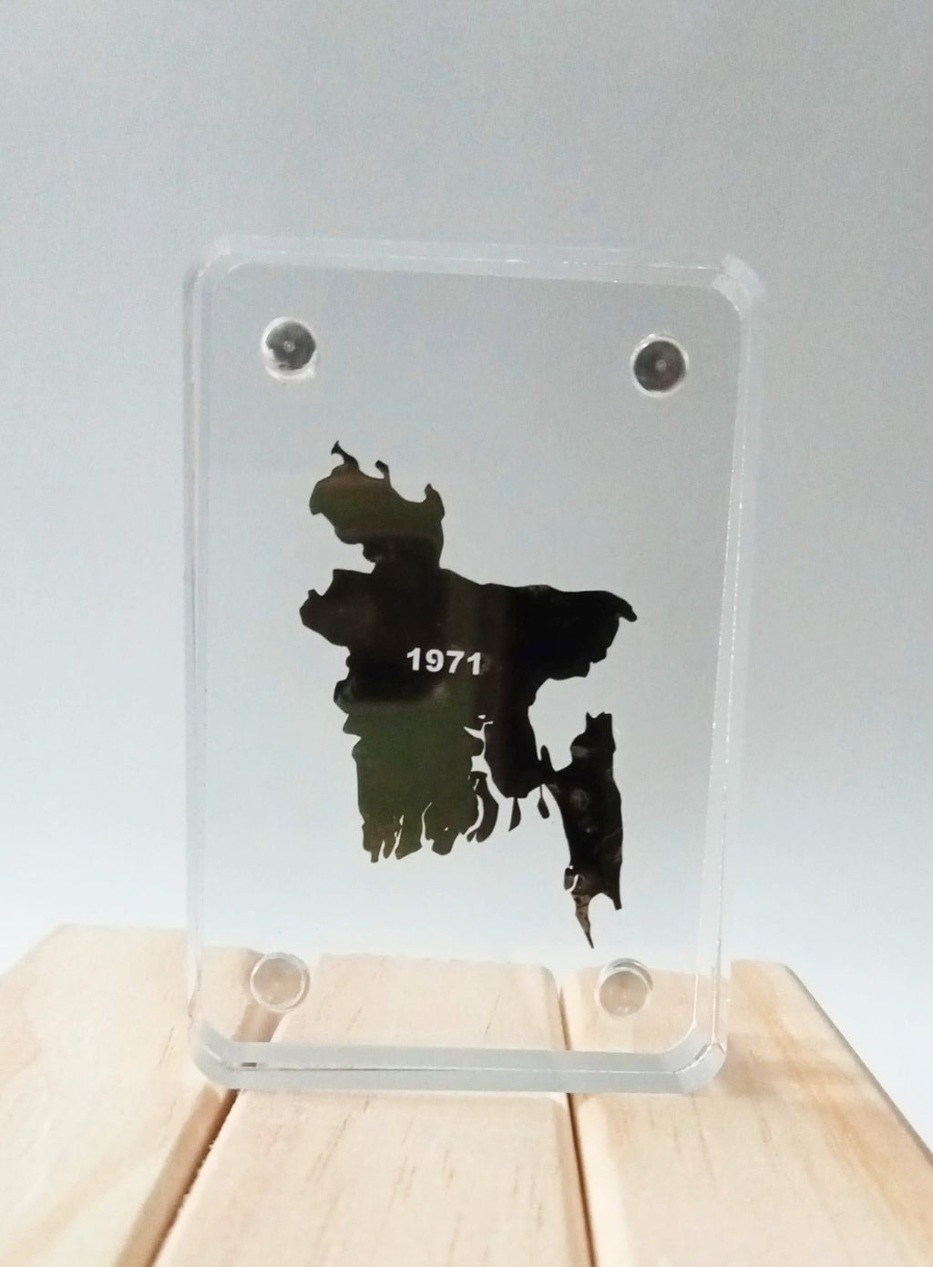Gold Map of Bangladesh Acrylic Block
