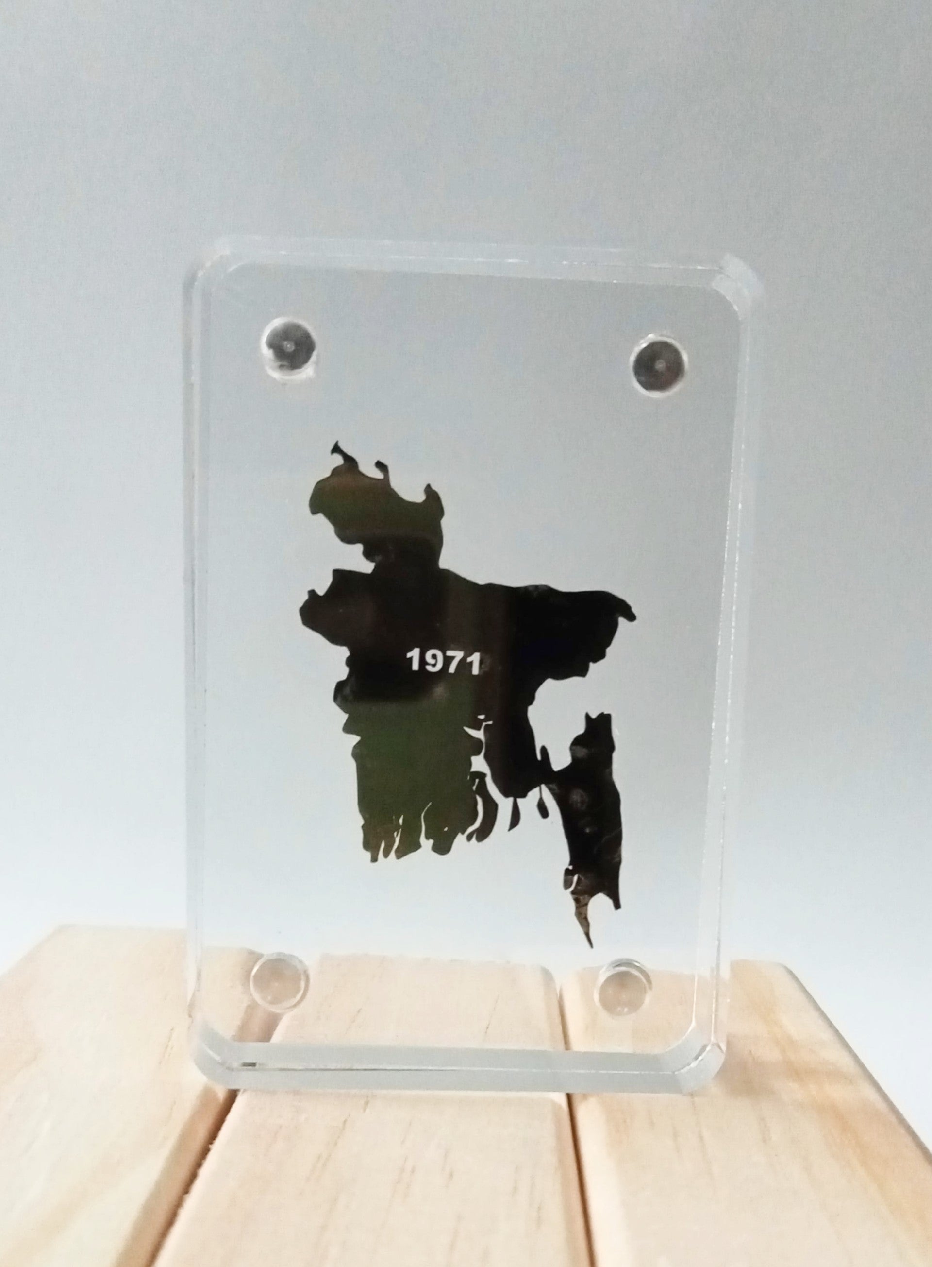 Gold Map of Bangladesh Acrylic Block