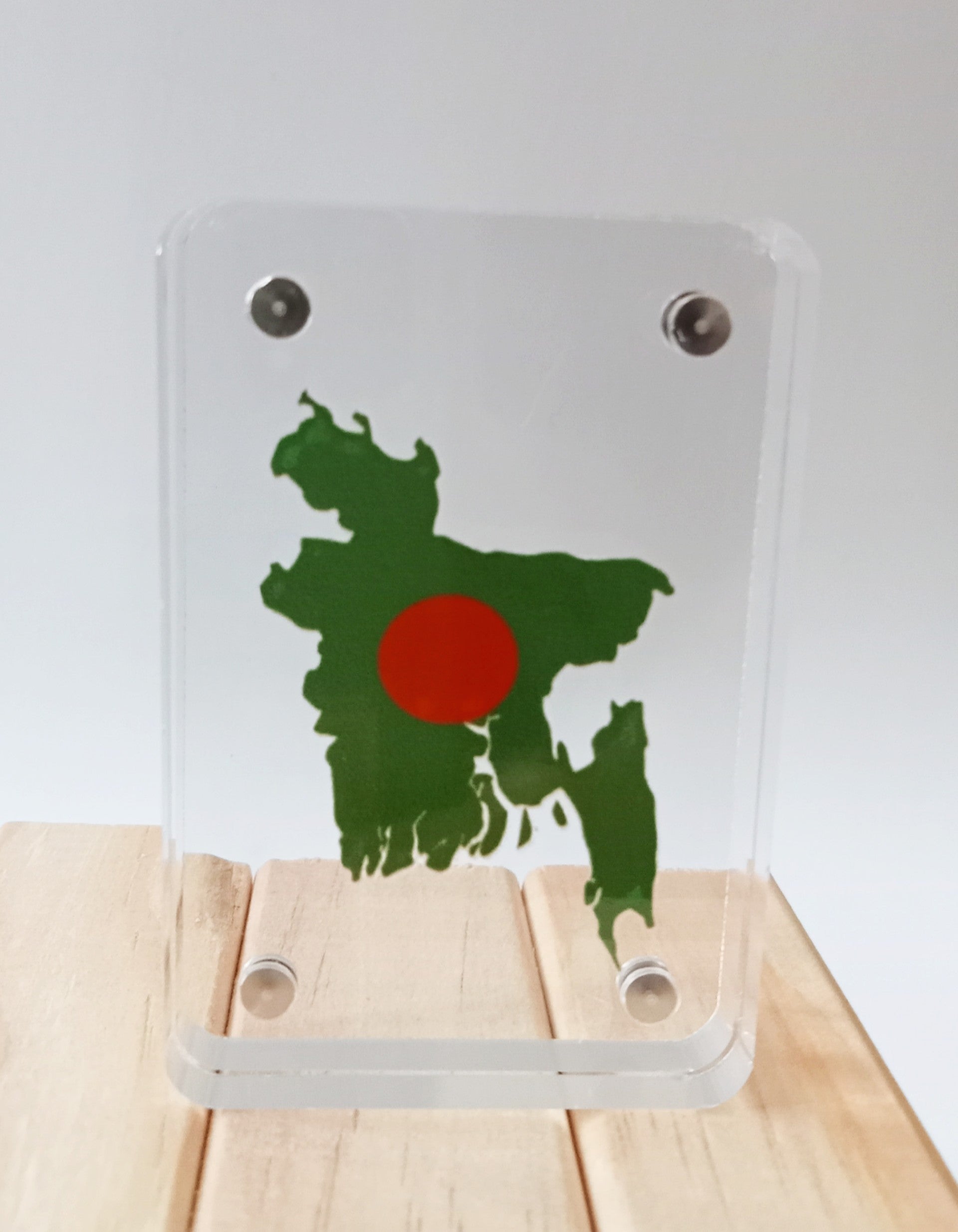 Bangladesh Flag Colours Map in Acrylic Block