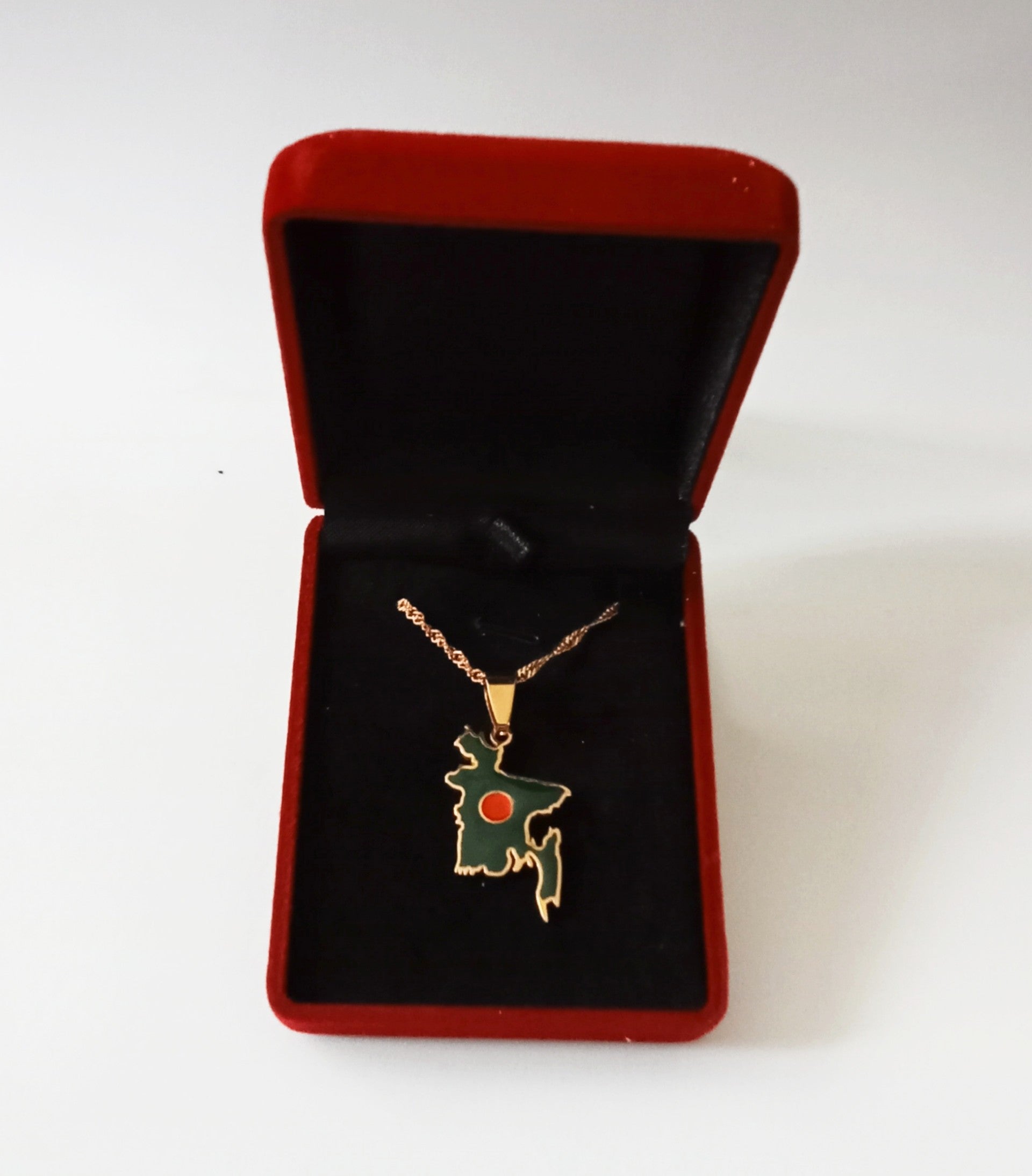 Bangladesh Map Pendent Necklace