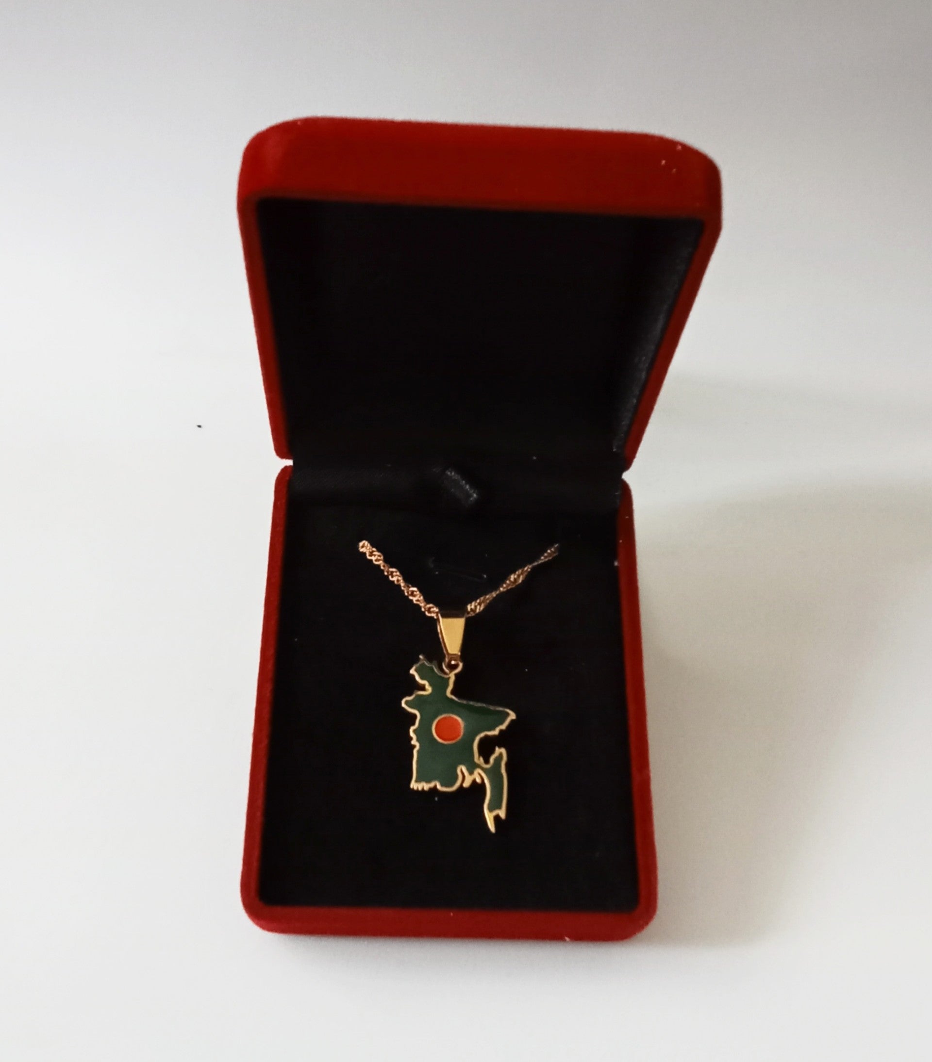 Bangladesh Map Pendent Necklace