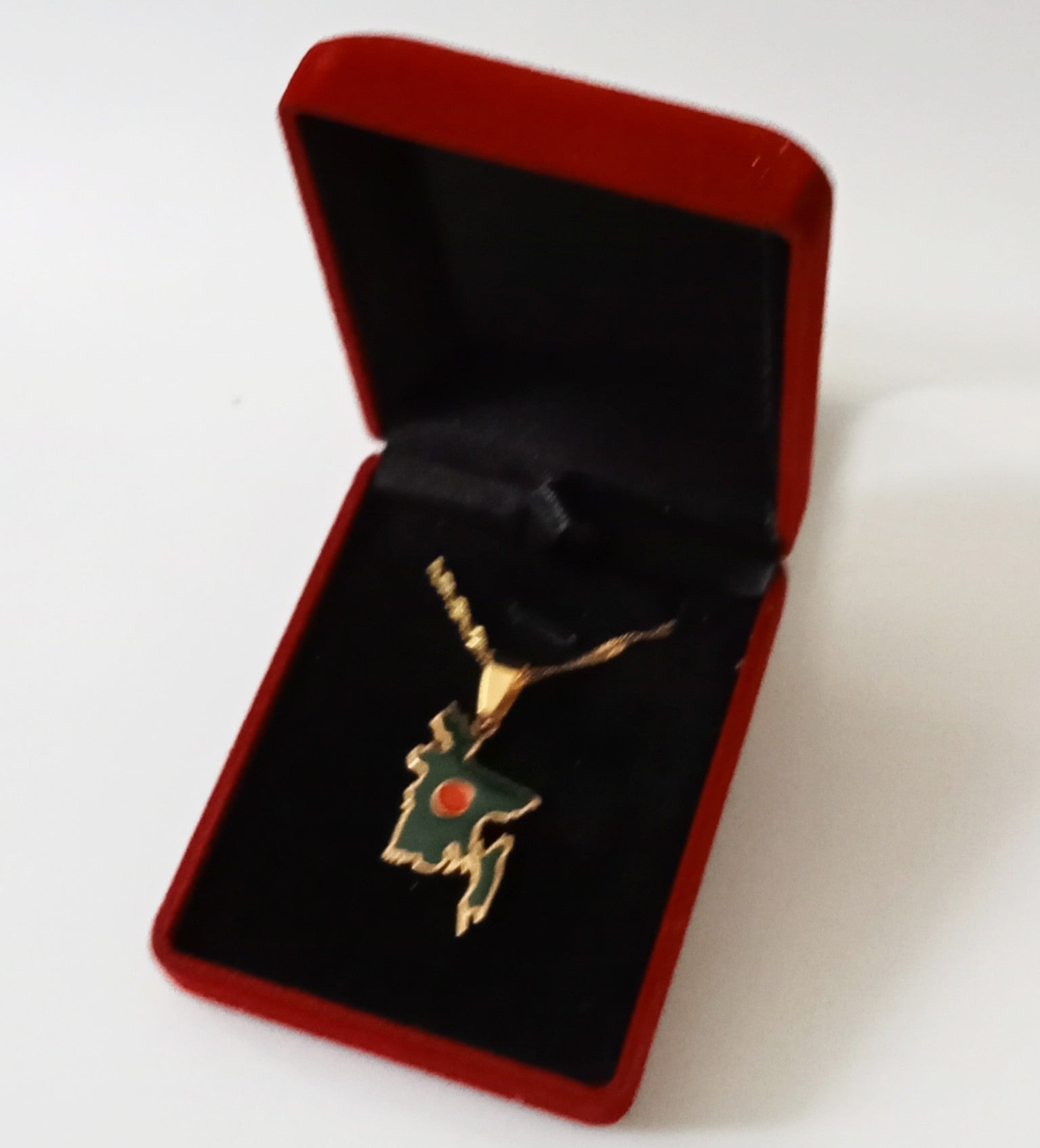 Bangladesh Map Pendent Necklace