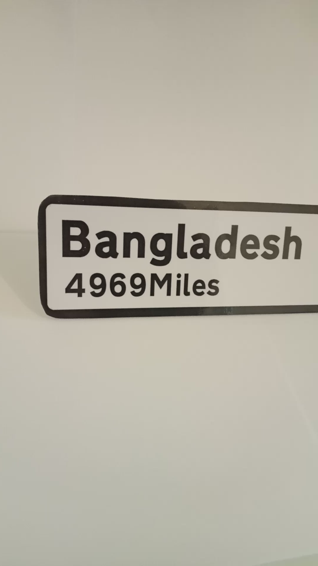 X- Bangladesh Distance Fridge Magnet/ Sign
