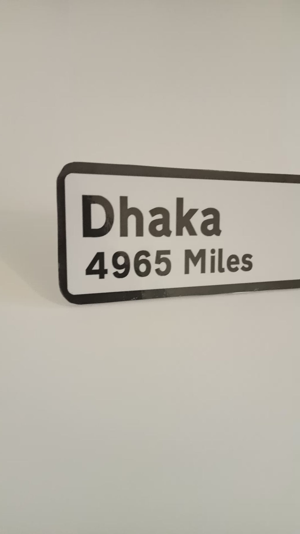 Dhaka Distance Fridge Magnet/Sign