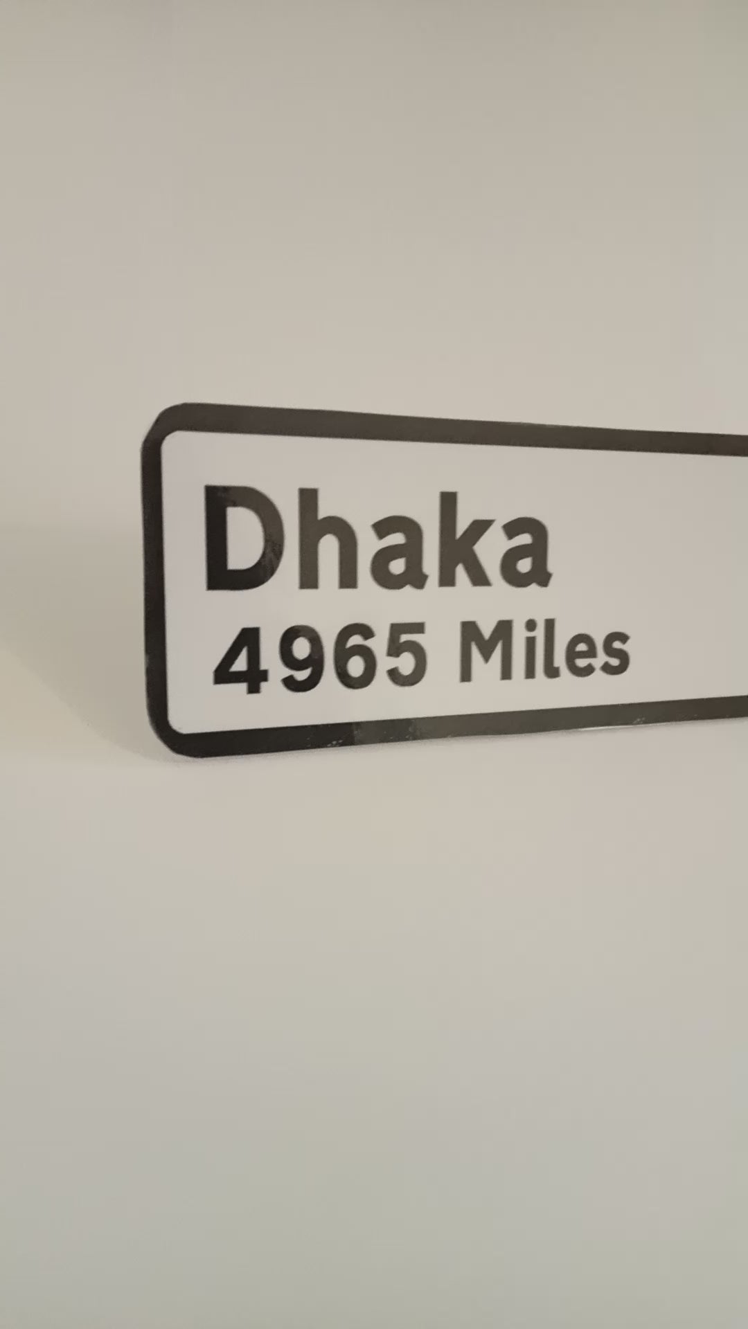 Dhaka Distance Fridge Magnet/Sign