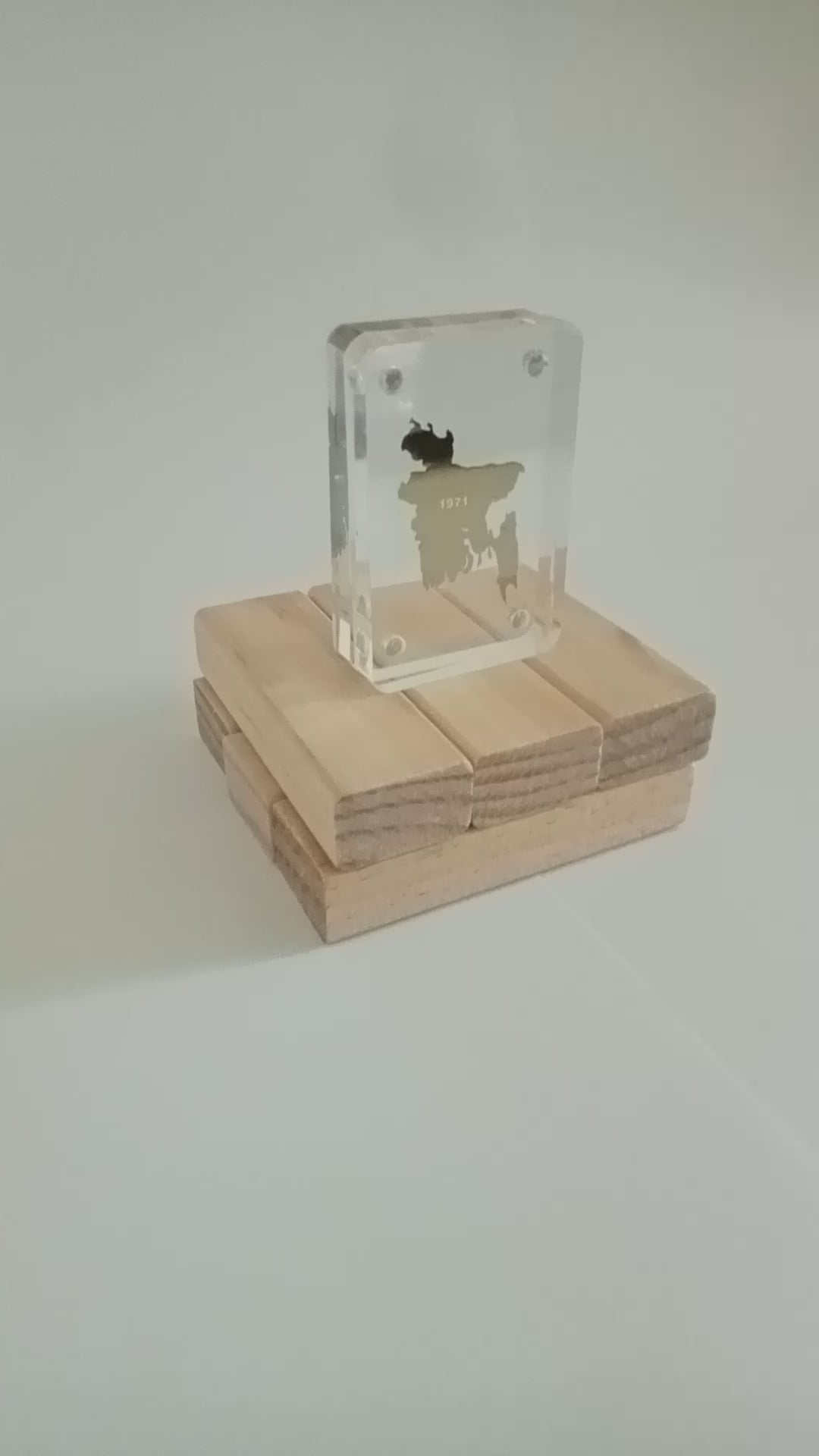 Gold Map of Bangladesh Acrylic Block