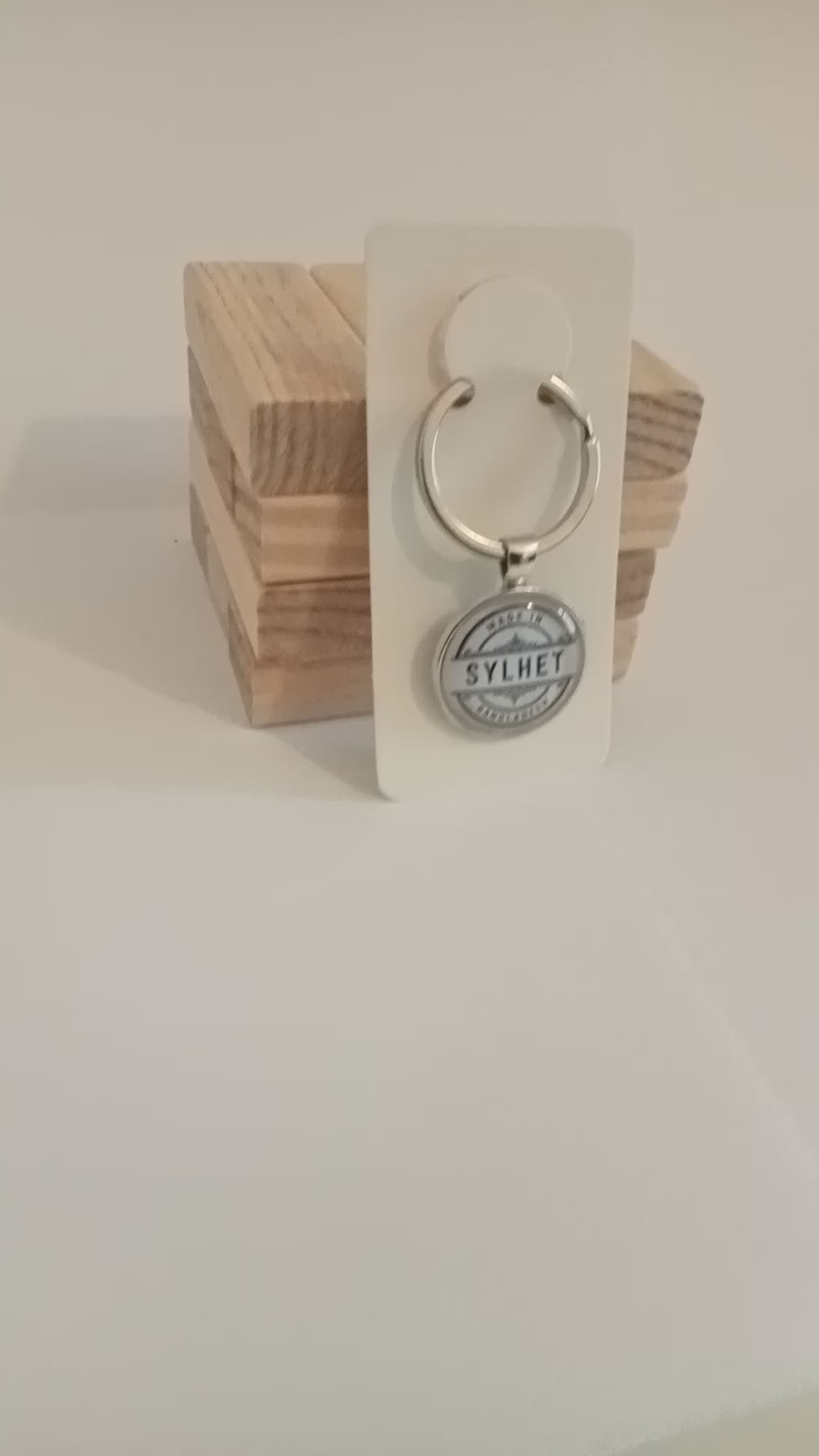 Blue Sylhet Round Keyring